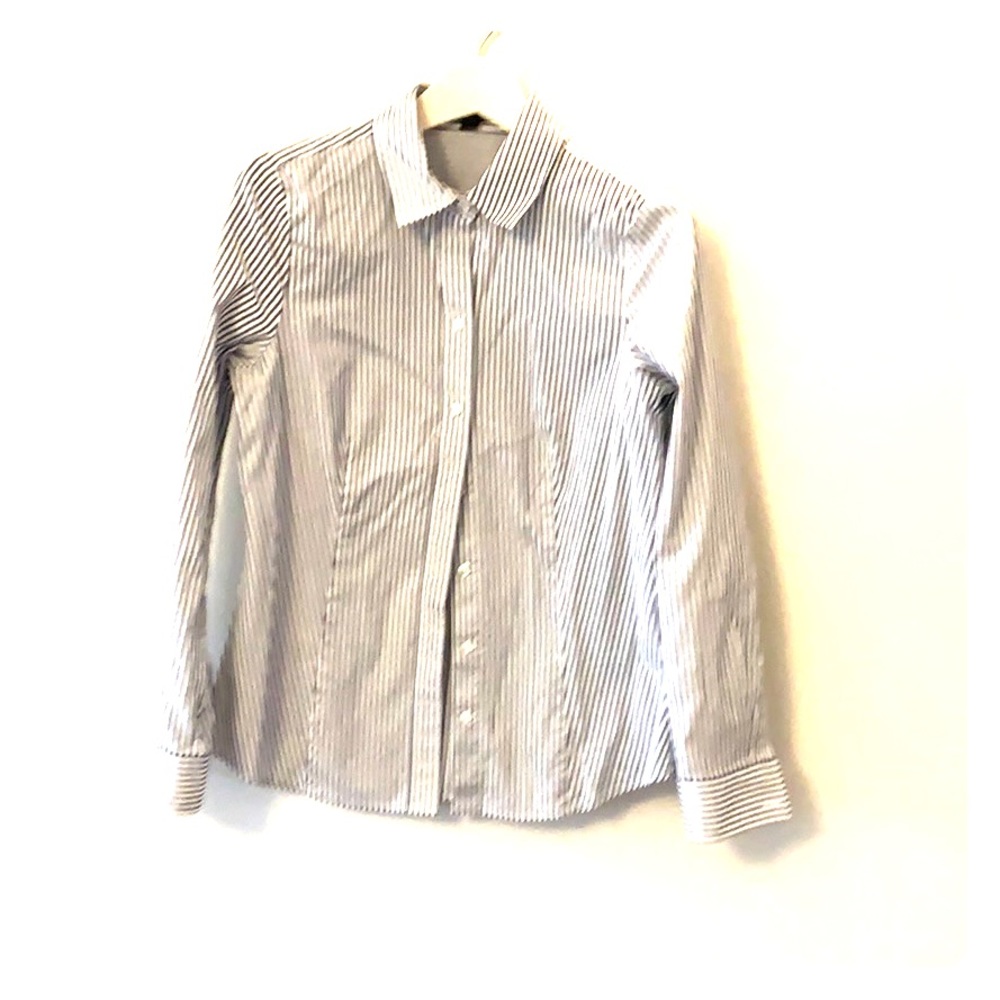 Ann Taylor petite striped button up